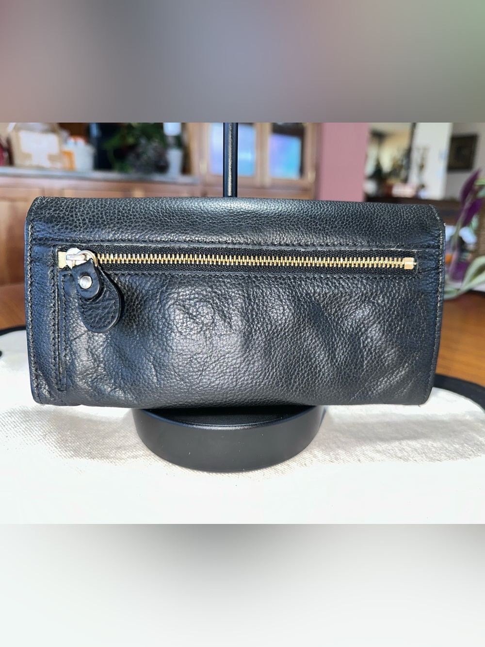 Authentic Chloe Elsie Black Leather Wallet  Gold Hardware | EUC - Picture 3 of 16